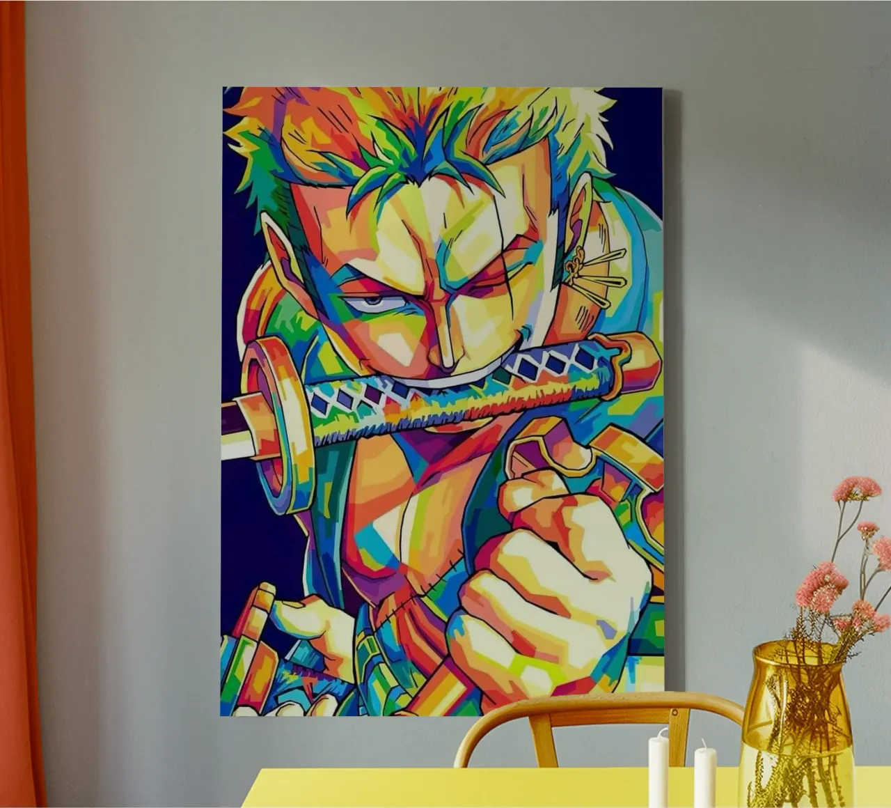 De zwaardvechter canvas met Baklijst van withandname