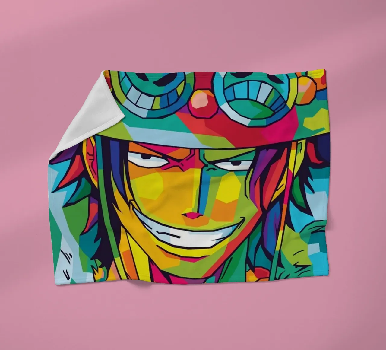 Ace fleecedeken van withandname