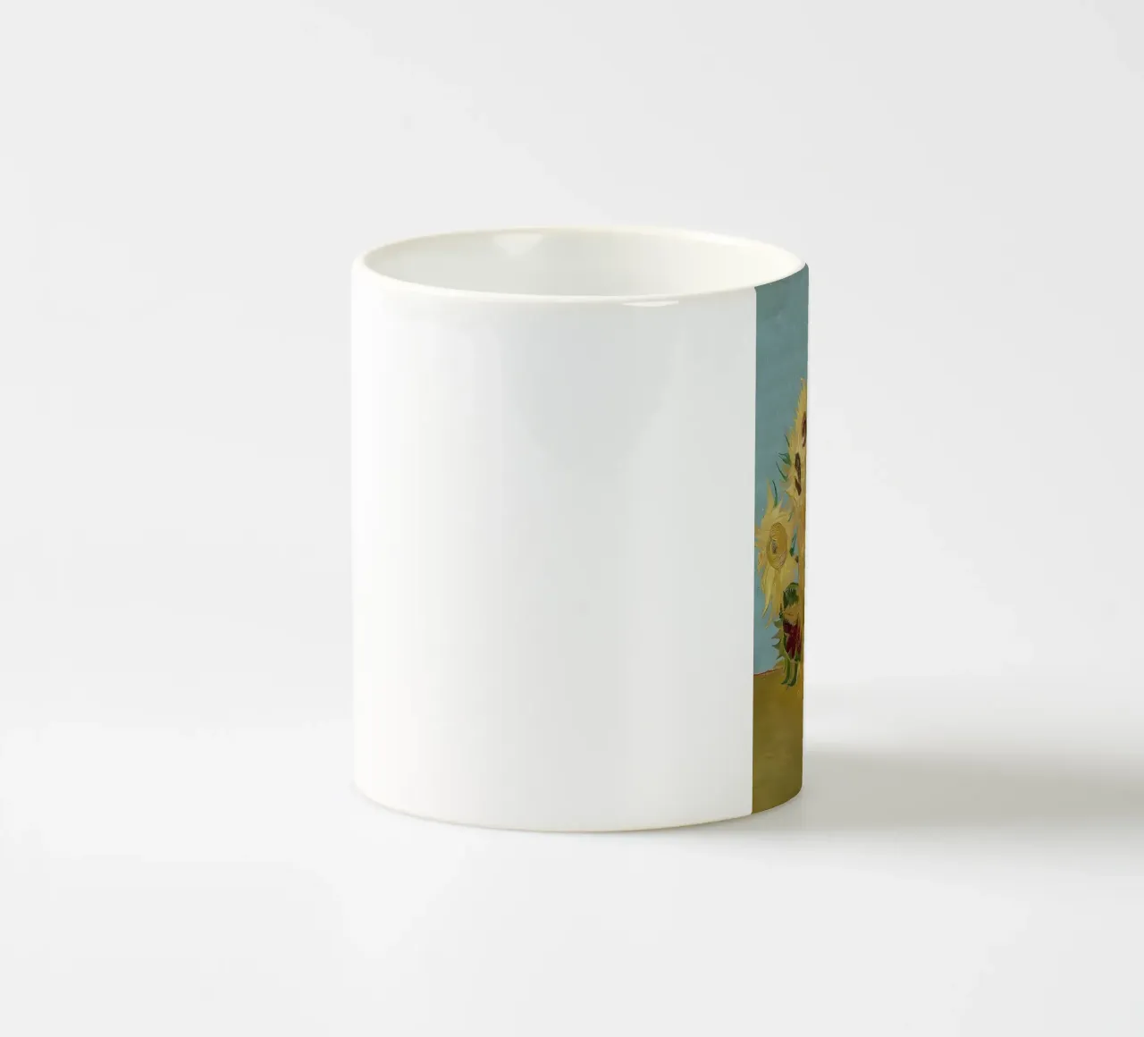 Gatto con i girasoli tazza in ceramica da Purrfect Whiskers Art