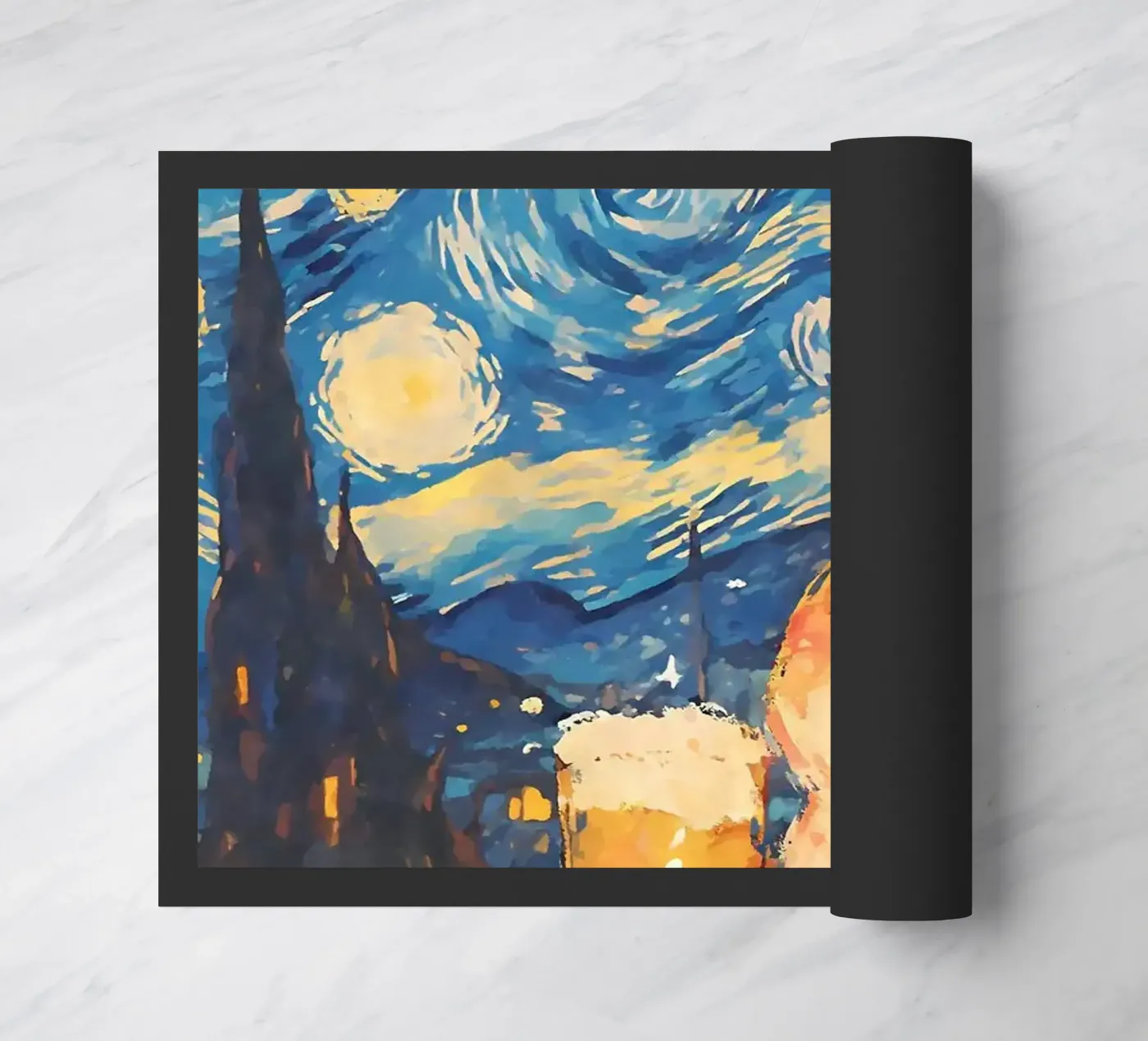 Orange Cat doormat by Purrfect Whiskers Art