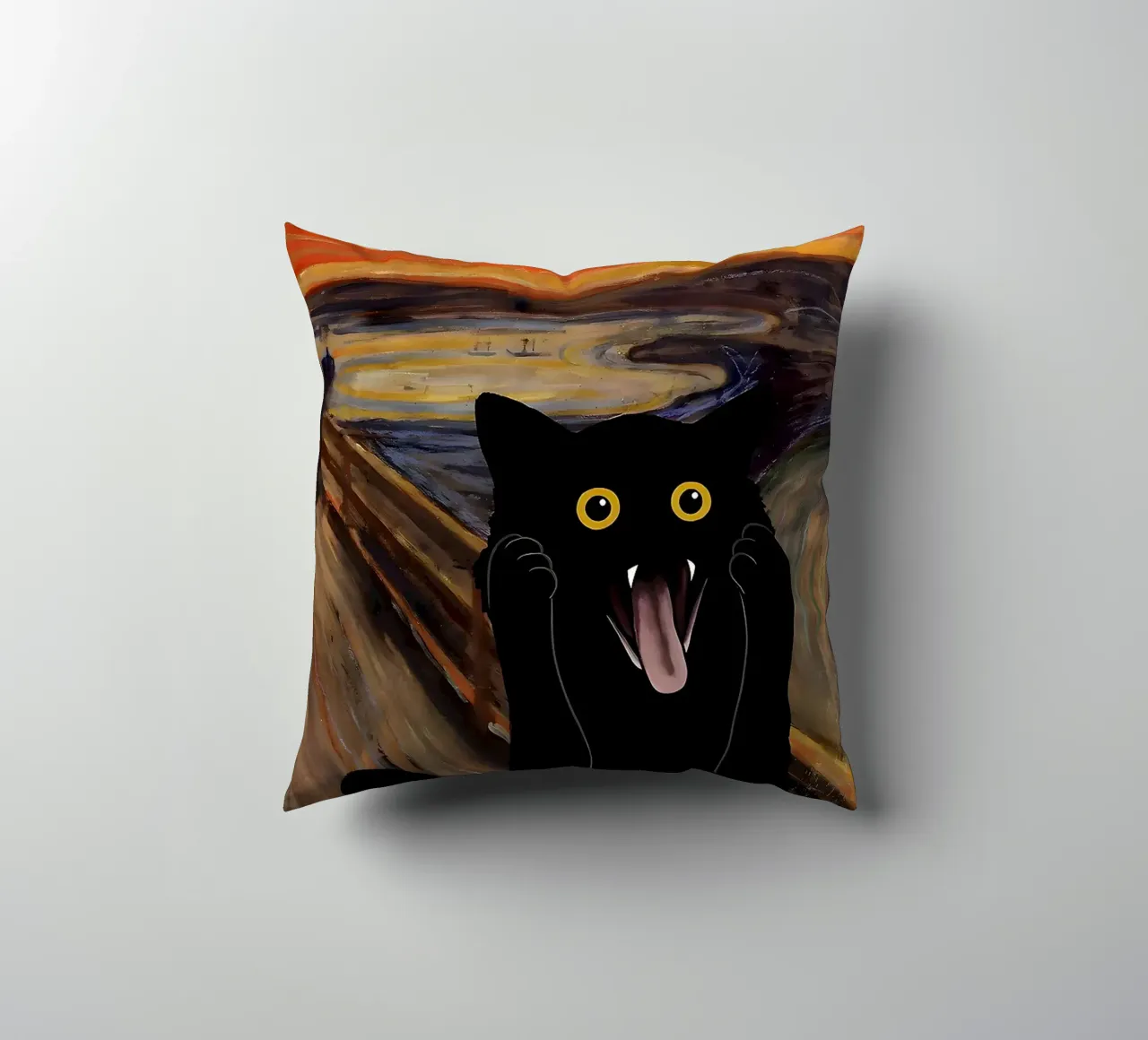 Urlo Miao cuscino da Purrfect Whiskers Art