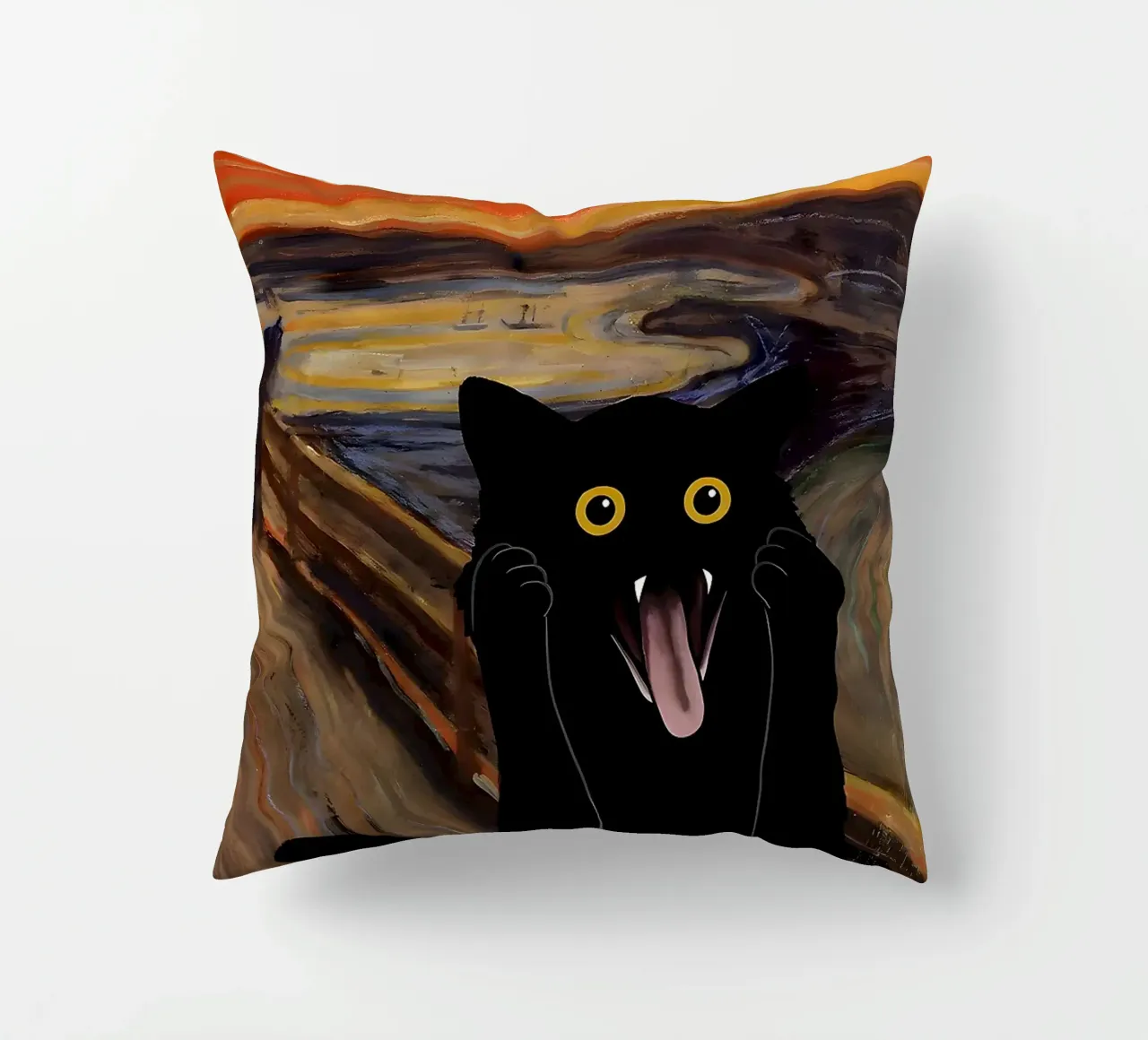 Urlo Miao cuscino da Purrfect Whiskers Art