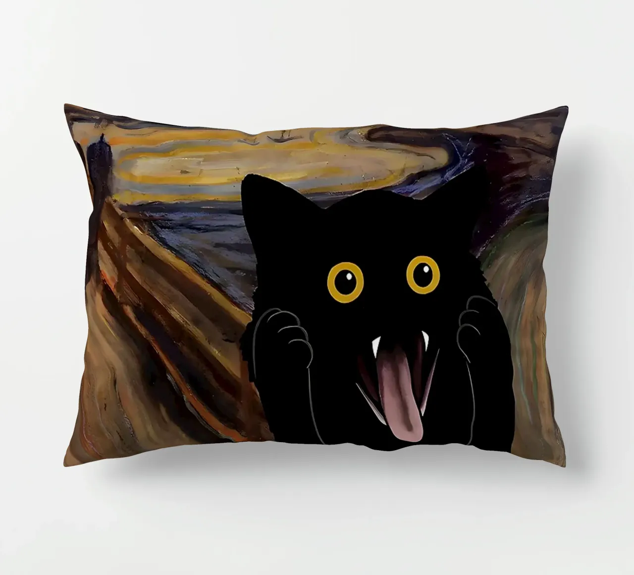 Urlo Miao cuscino da Purrfect Whiskers Art