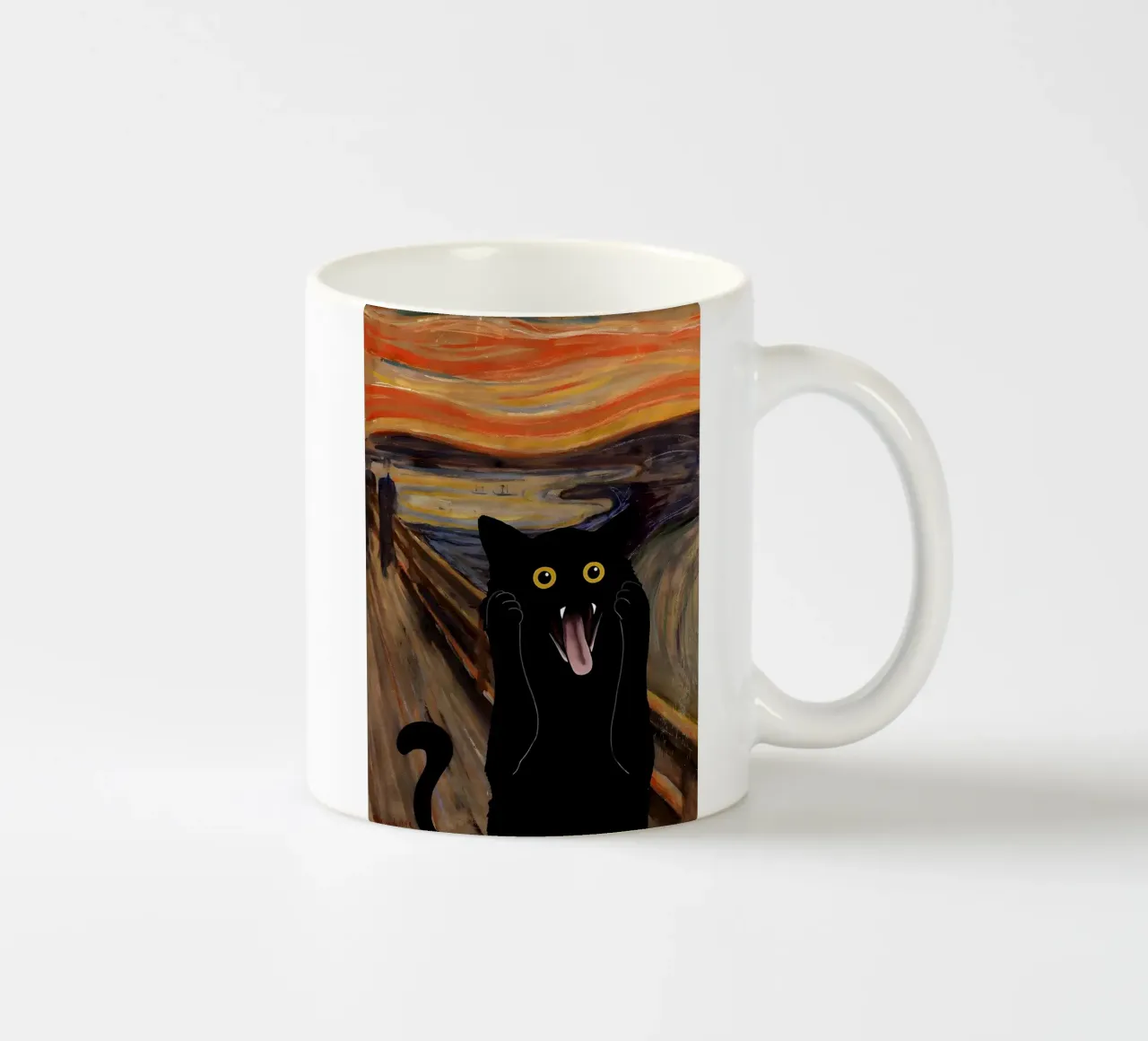 Urlo Miao tazza in ceramica da Purrfect Whiskers Art