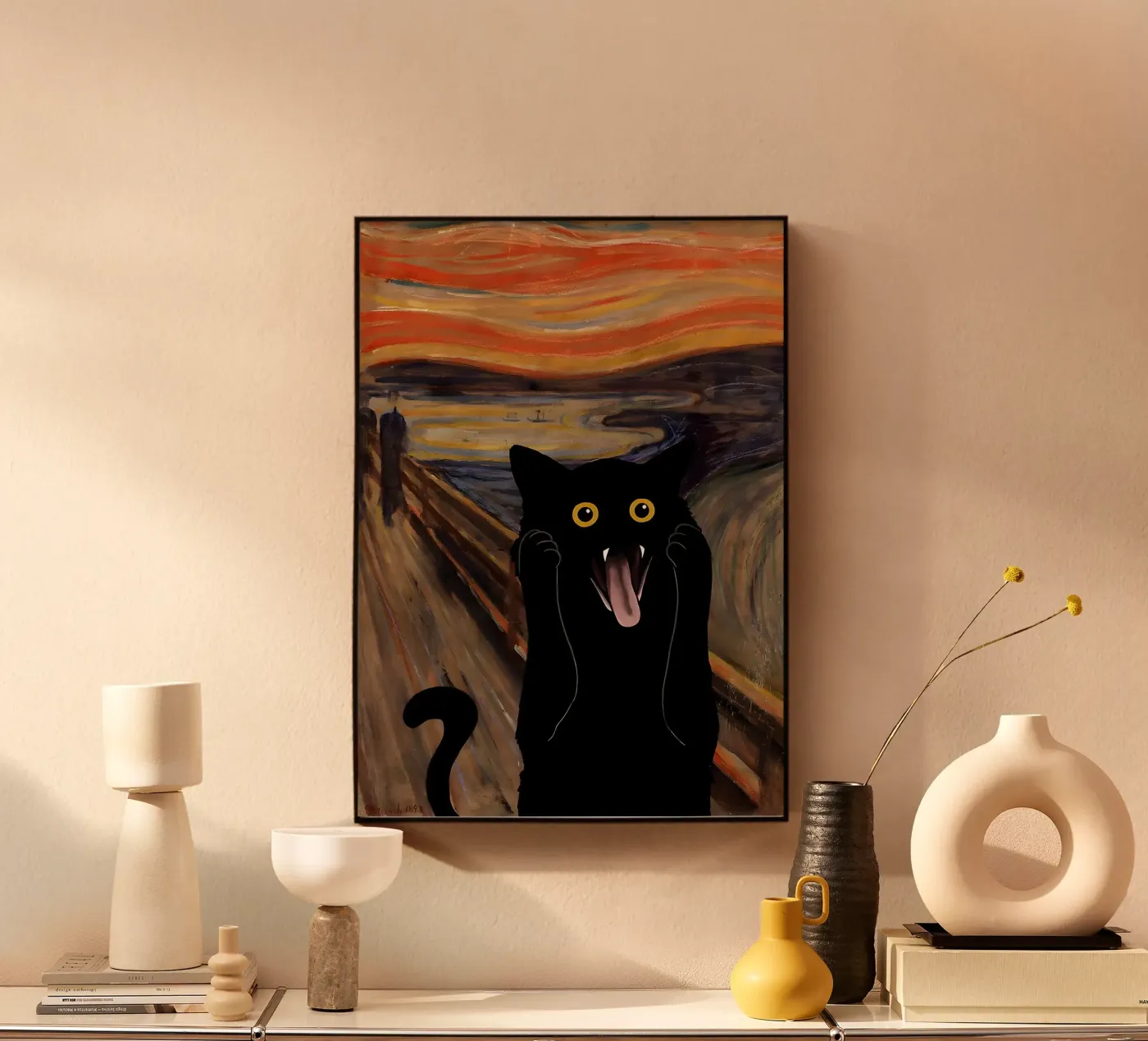 Scream Meow plexiglass da Purrfect Whiskers Art