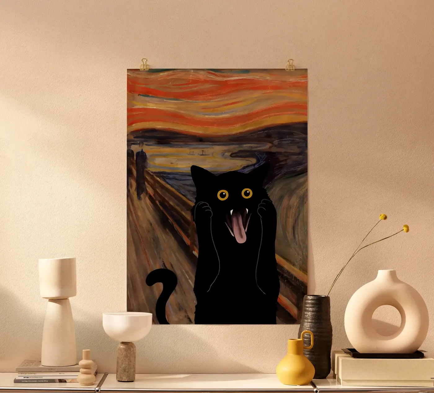 Urlo Miao poster da Purrfect Whiskers Art