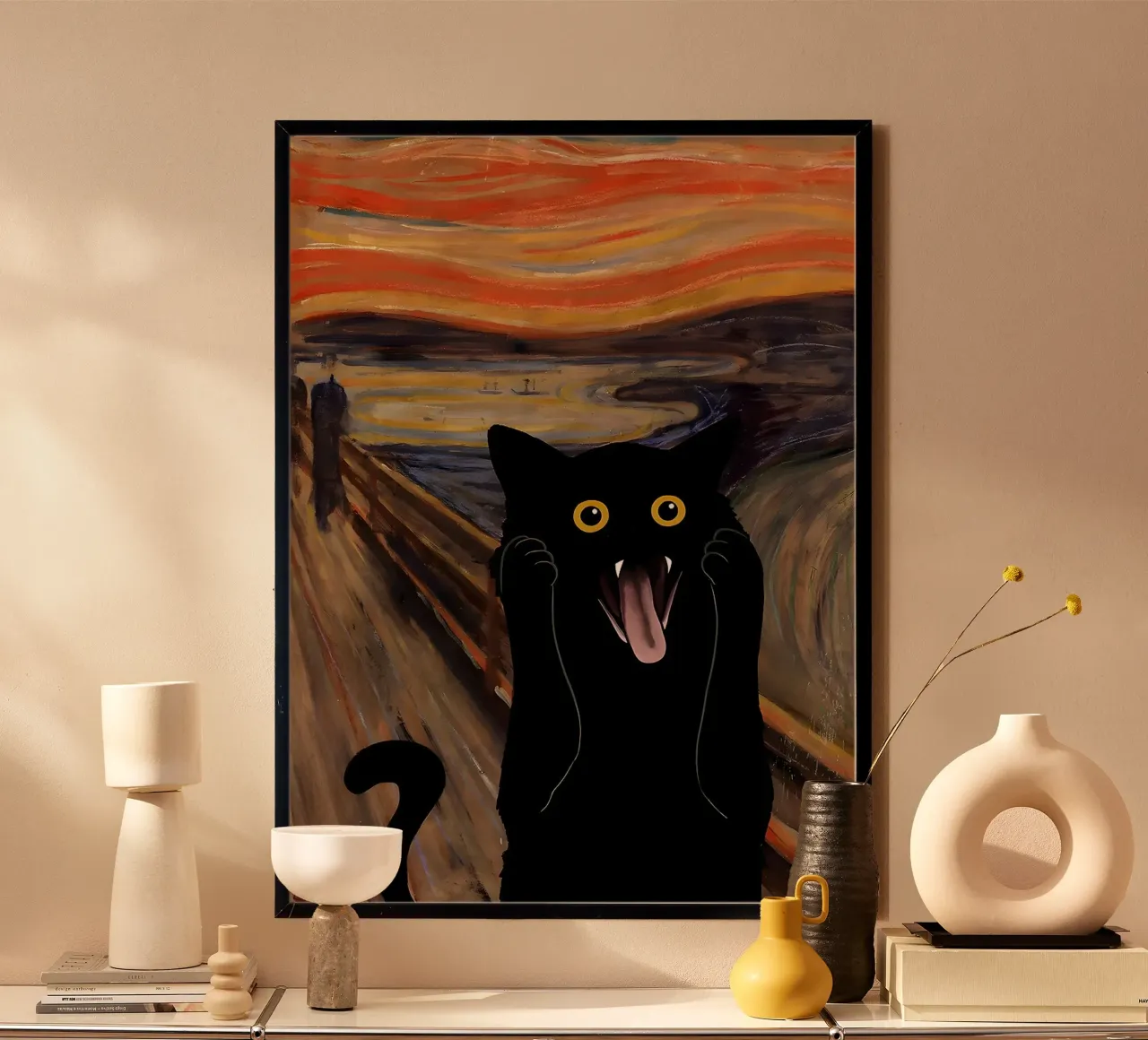 Scream Meow hahnemühle by Purrfect Whiskers Art