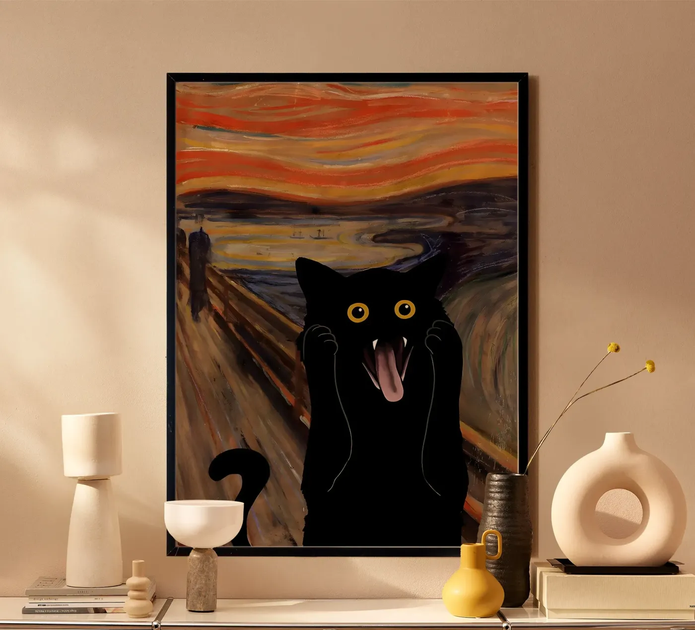 Urlo Miao poster da Purrfect Whiskers Art