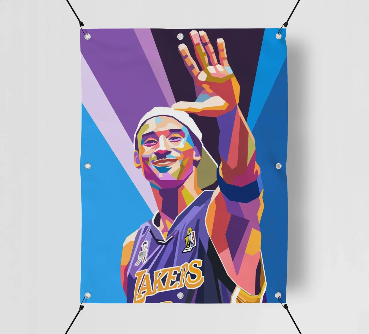 L'iconica pop art di Kobe Bryant telo in pvc da Hantamrata