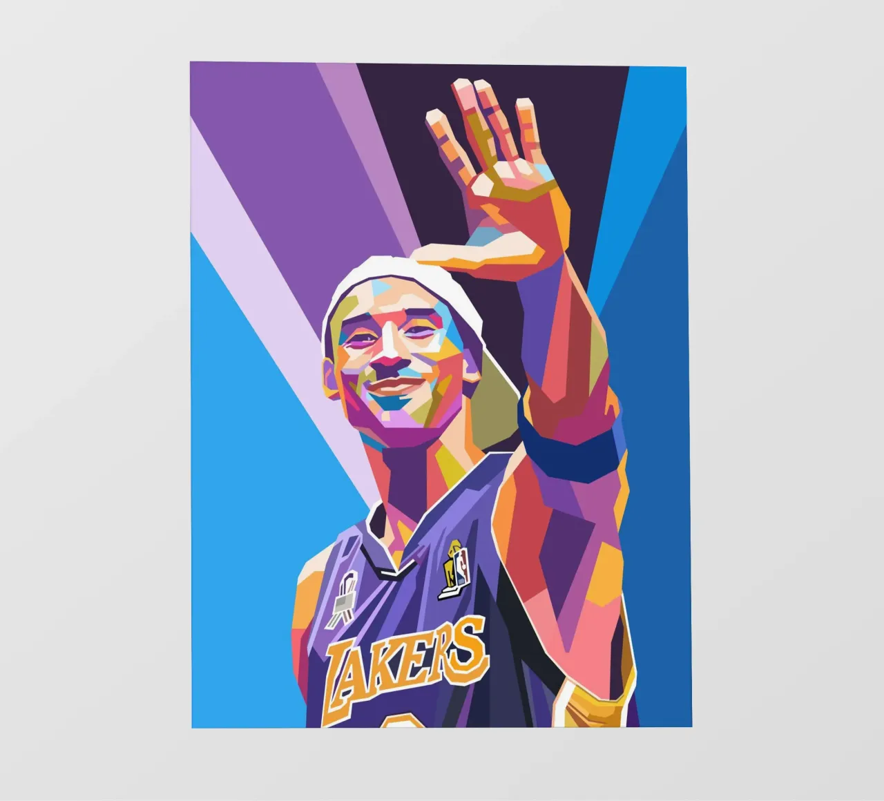 L'iconica pop art di Kobe Bryant telo in pvc da Hantamrata