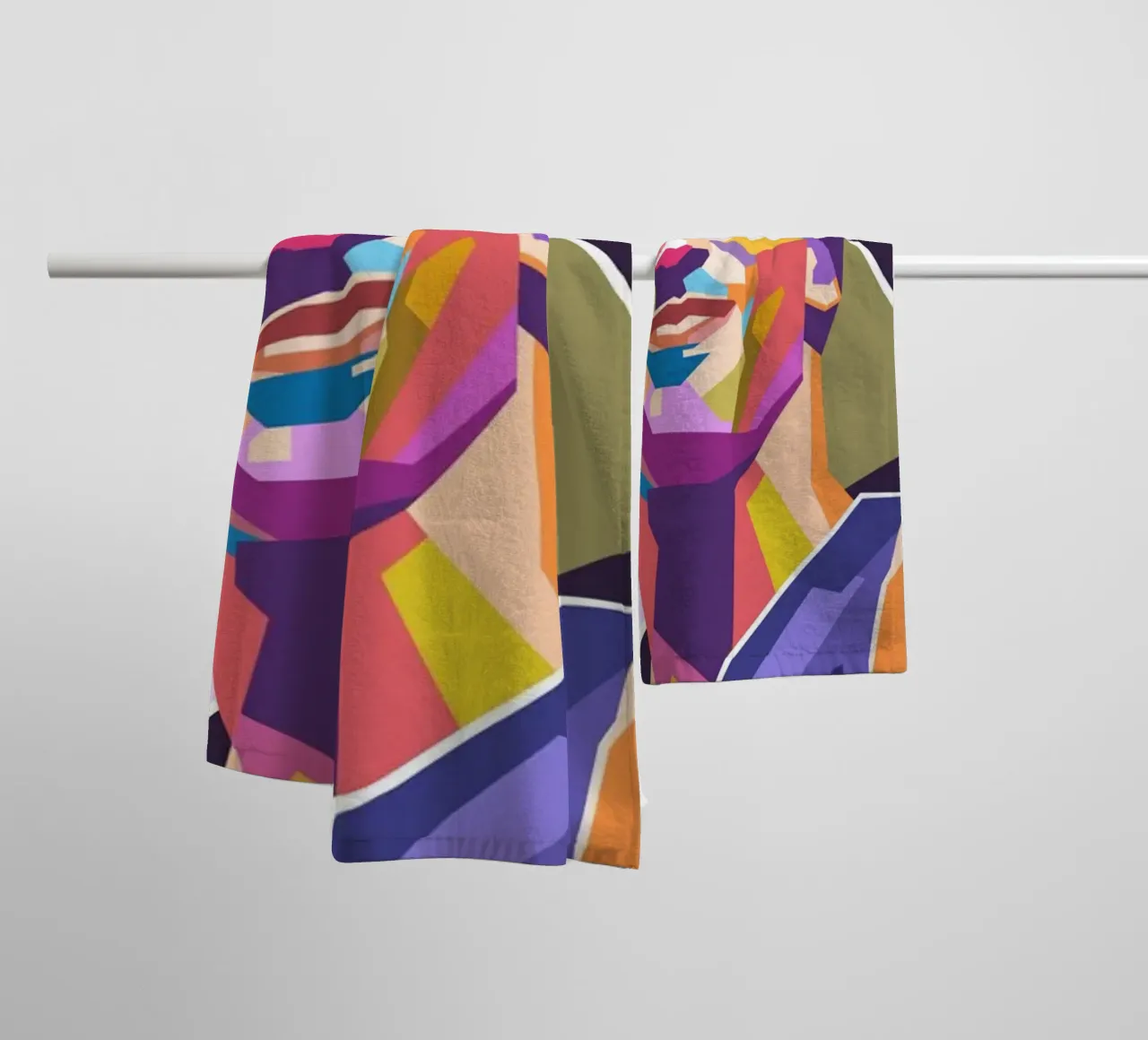 Iconic Kobe Bryant pop art towel by Hantamrata