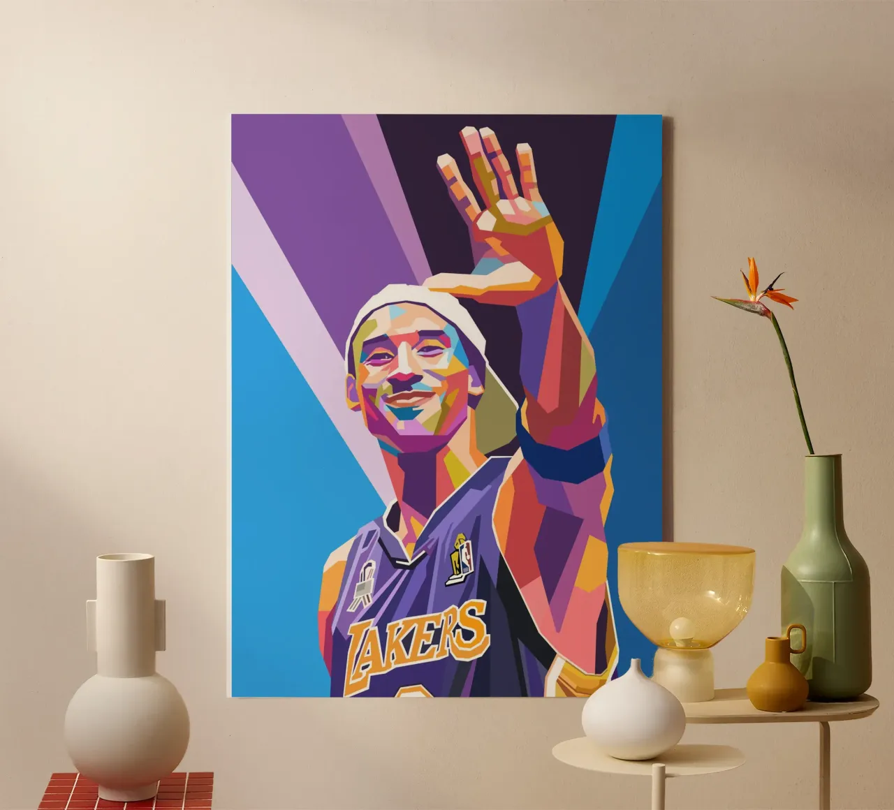 L'iconica pop art di Kobe Bryant tela con Cornice a cassetta da Hantamrata