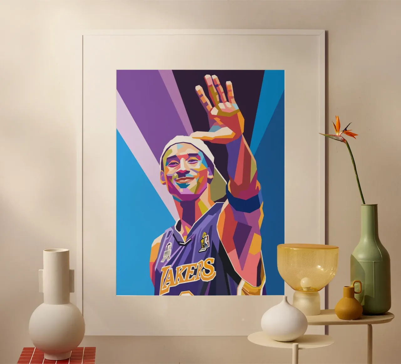 L'iconica pop art di Kobe Bryant carta hahnemühle da Hantamrata
