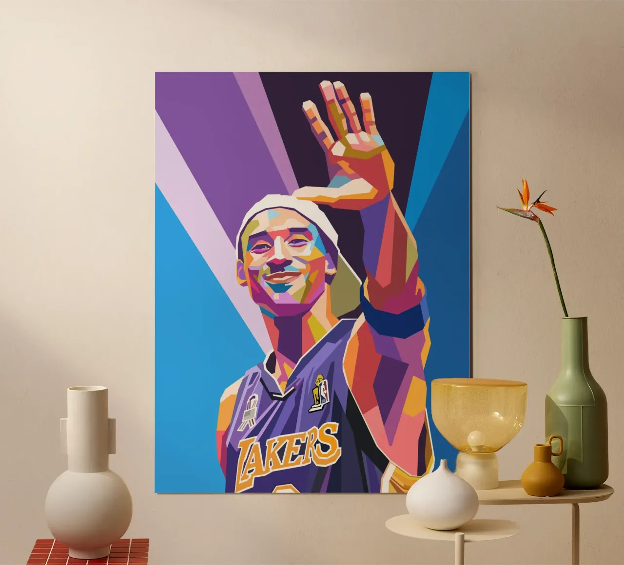 L'iconica pop art di Kobe Bryant carta hahnemühle da Hantamrata
