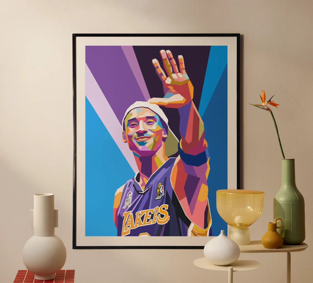 L'iconica pop art di Kobe Bryant carta hahnemühle da Hantamrata