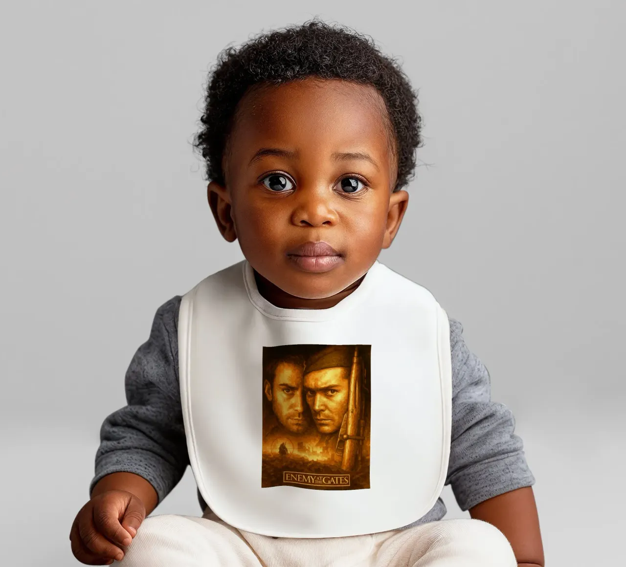 enemy at the gates repainting imagination baby bib by SIQAYA
