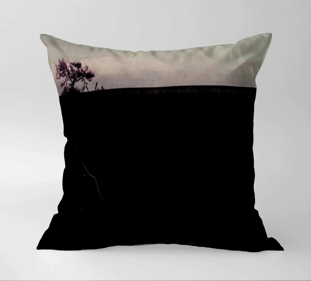 Tree Landscape - Roots decorative cushion by Ingrid Beddoes