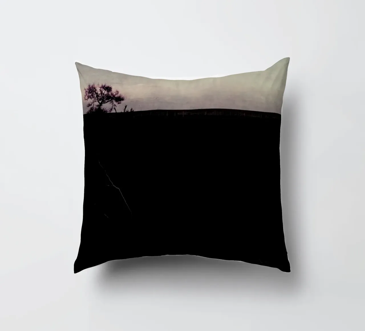 Tree Landscape - Roots decorative cushion by Ingrid Beddoes