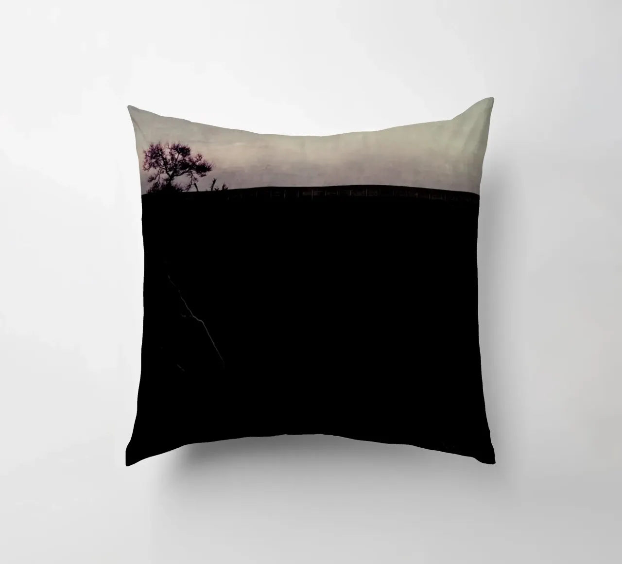 Tree Landscape - Roots decorative cushion by Ingrid Beddoes
