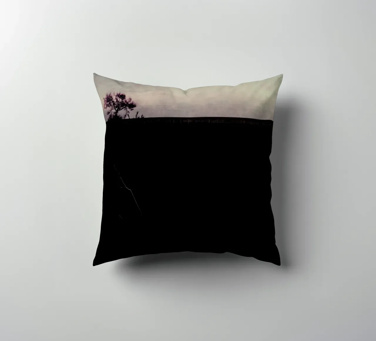 Tree Landscape - Roots decorative cushion by Ingrid Beddoes