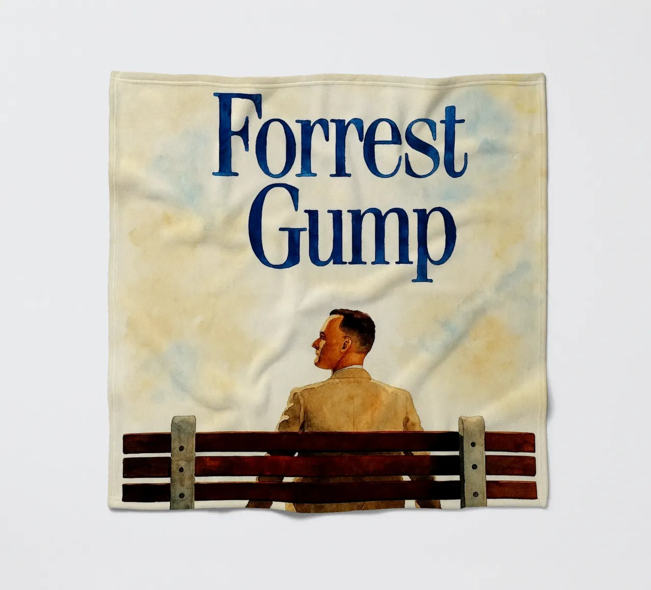 forrest gump repainting imagination fleece blanket by SIQAYA