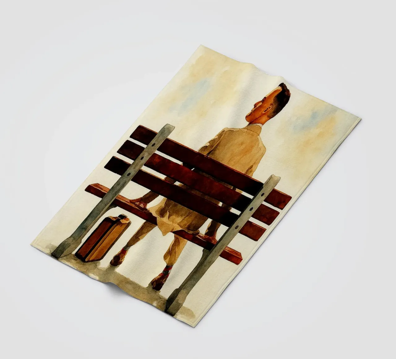 forrest gump repainting imagination fleece blanket by SIQAYA