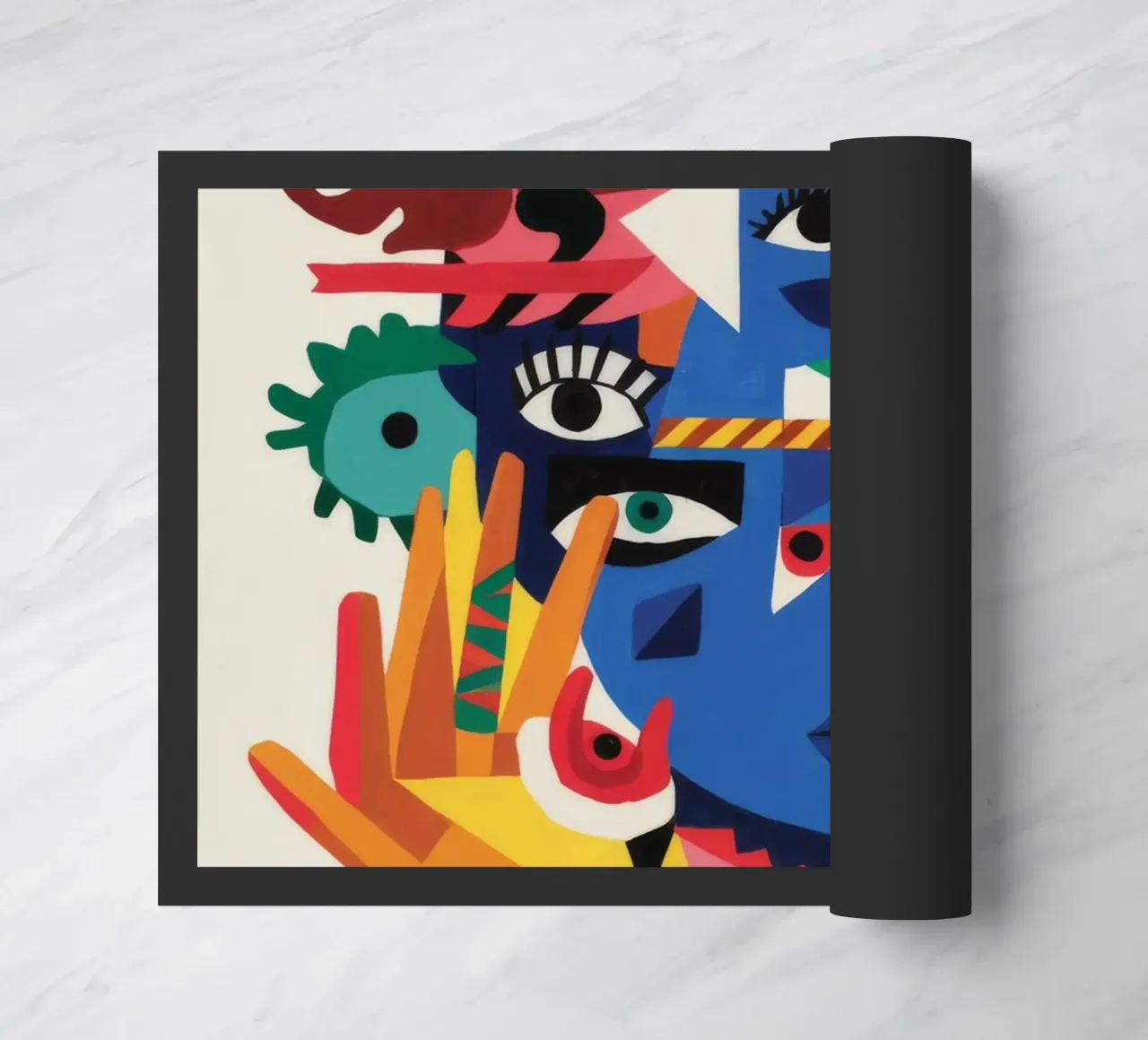 Fragmented Faces doormat by Monarco Virtuoso