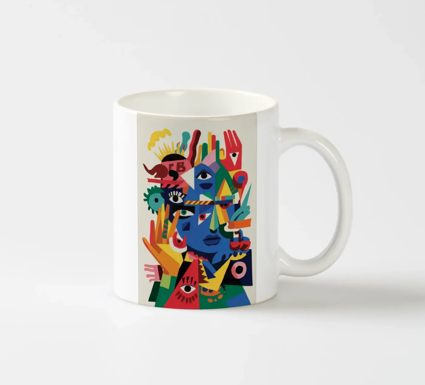 Fragmented Faces ceramic mug by Monarco Virtuoso