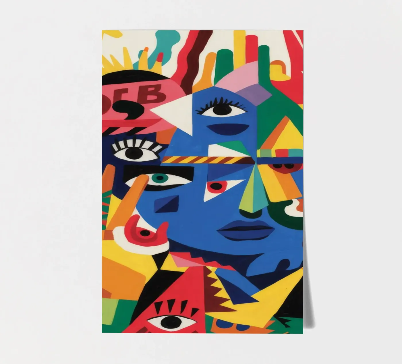 Fragmented Faces sticker sheet by Monarco Virtuoso