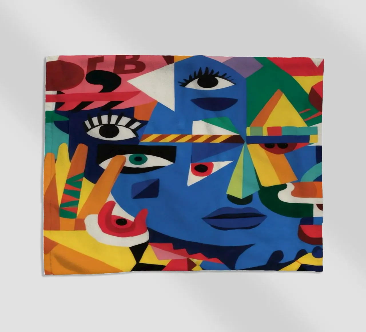 Fragmented Faces beach towel by Monarco Virtuoso