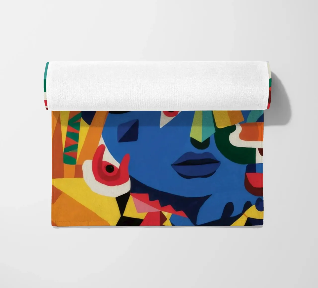 Fragmented Faces beach towel by Monarco Virtuoso