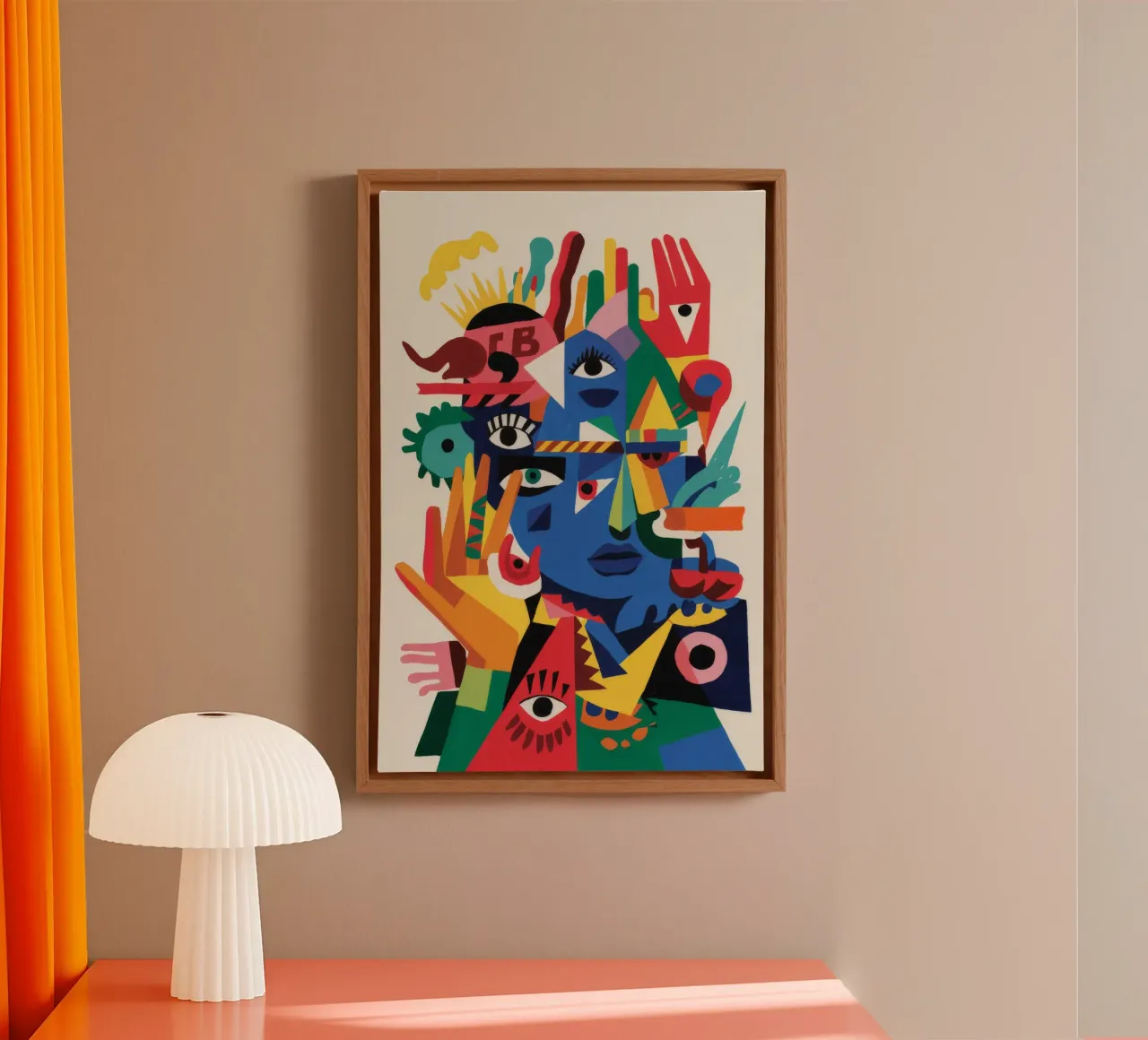 Gefragmenteerde gezichten canvas met Baklijst van Monarco Virtuoso