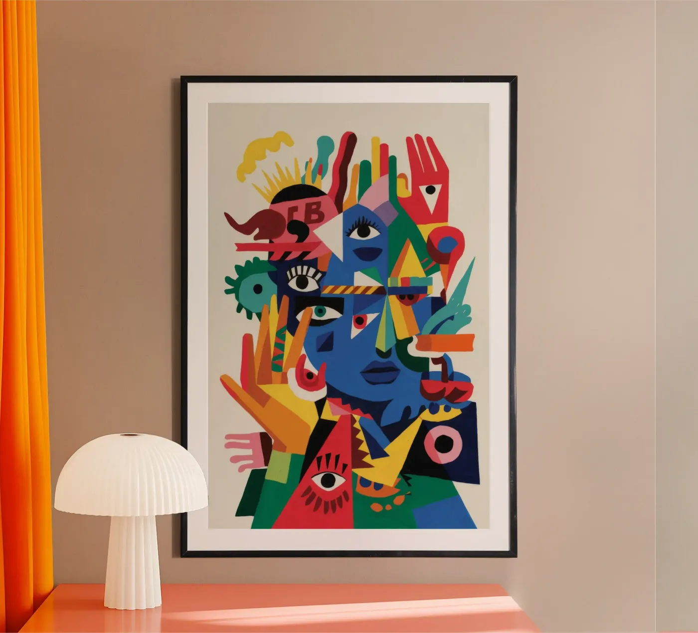 Volti frammentati poster da Monarco Virtuoso