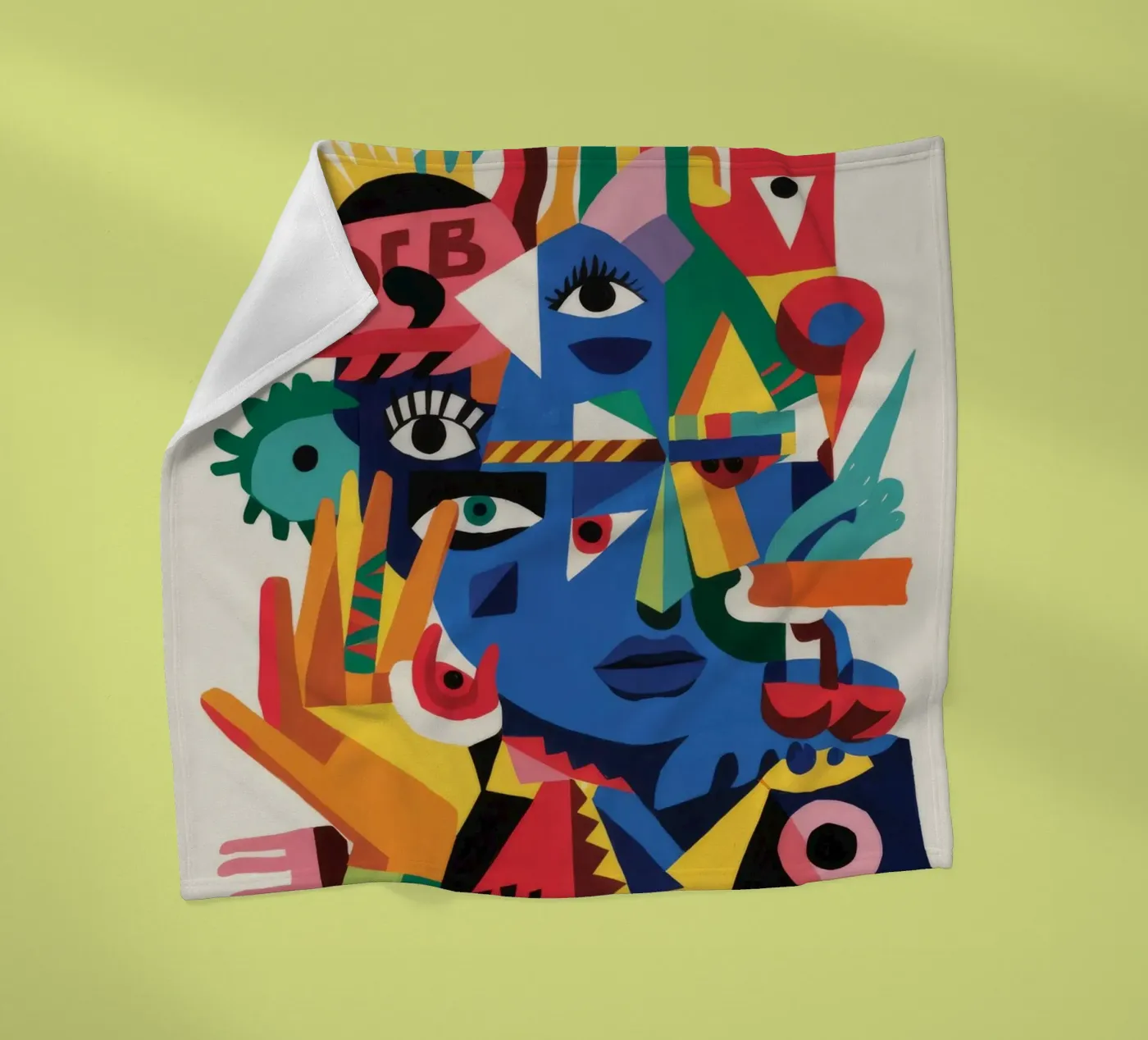 Fragmented Faces fleecedeken van Monarco Virtuoso