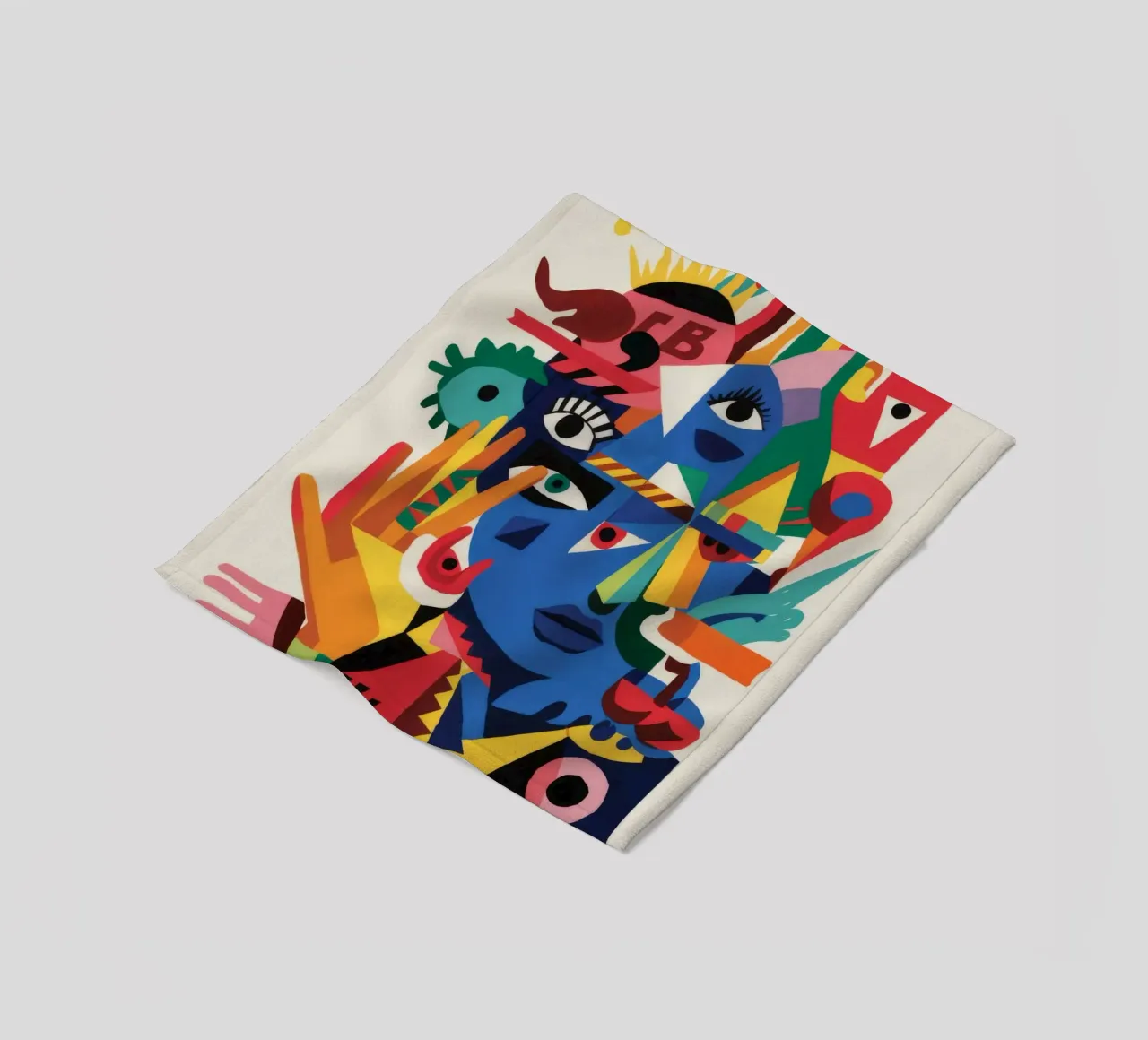 Fragmented Faces Fleecedecke von Monarco Virtuoso