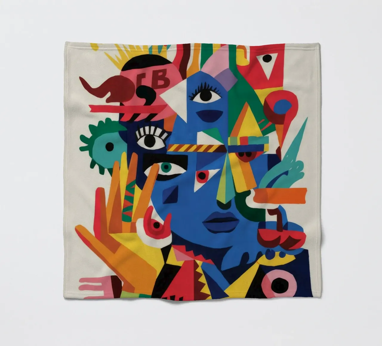 Fragmented Faces Fleecedecke von Monarco Virtuoso