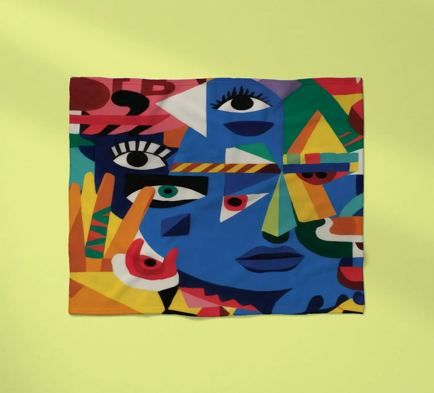 Fragmented Faces fleecedeken van Monarco Virtuoso