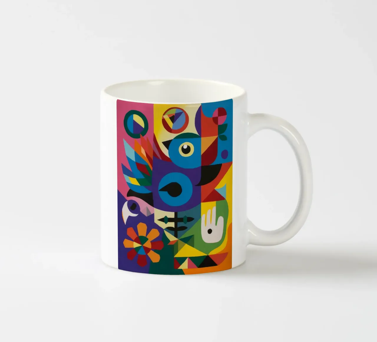 Geometric Bloom ceramic mug by Monarco Virtuoso