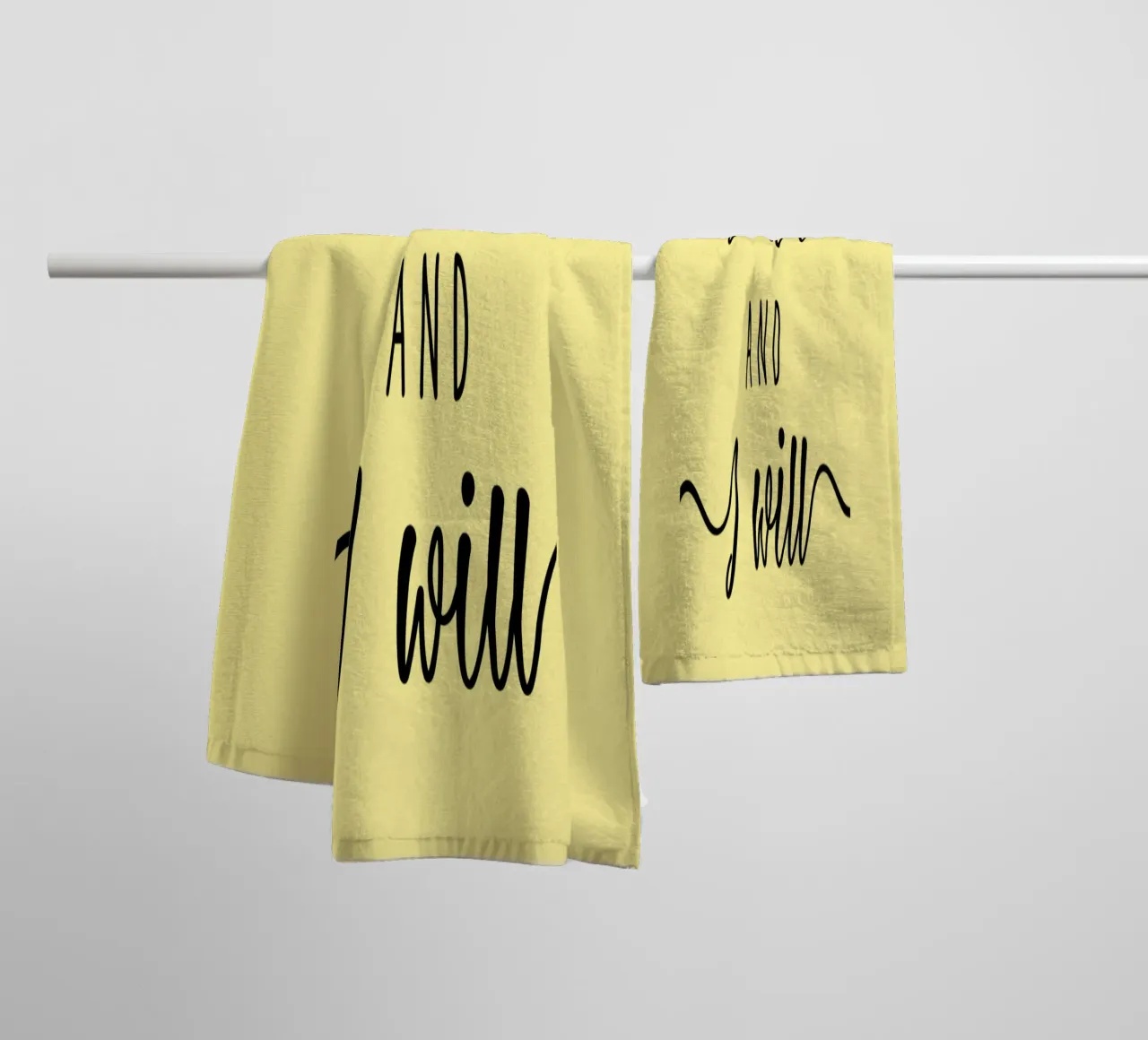 I Can And I Will Motivational towel by Shark Printables
