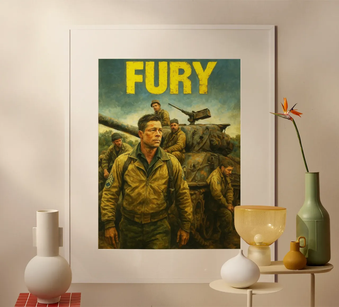fury umlackierung fantasie reproduktion Poster mit Kunststoffrahmen von SIQAYA