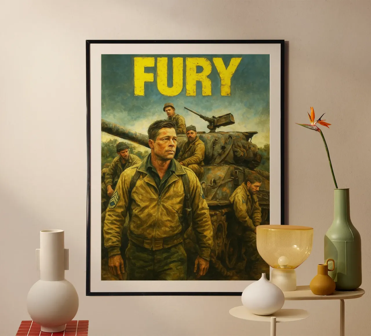 fury umlackierung fantasie reproduktion Poster mit Kunststoffrahmen von SIQAYA