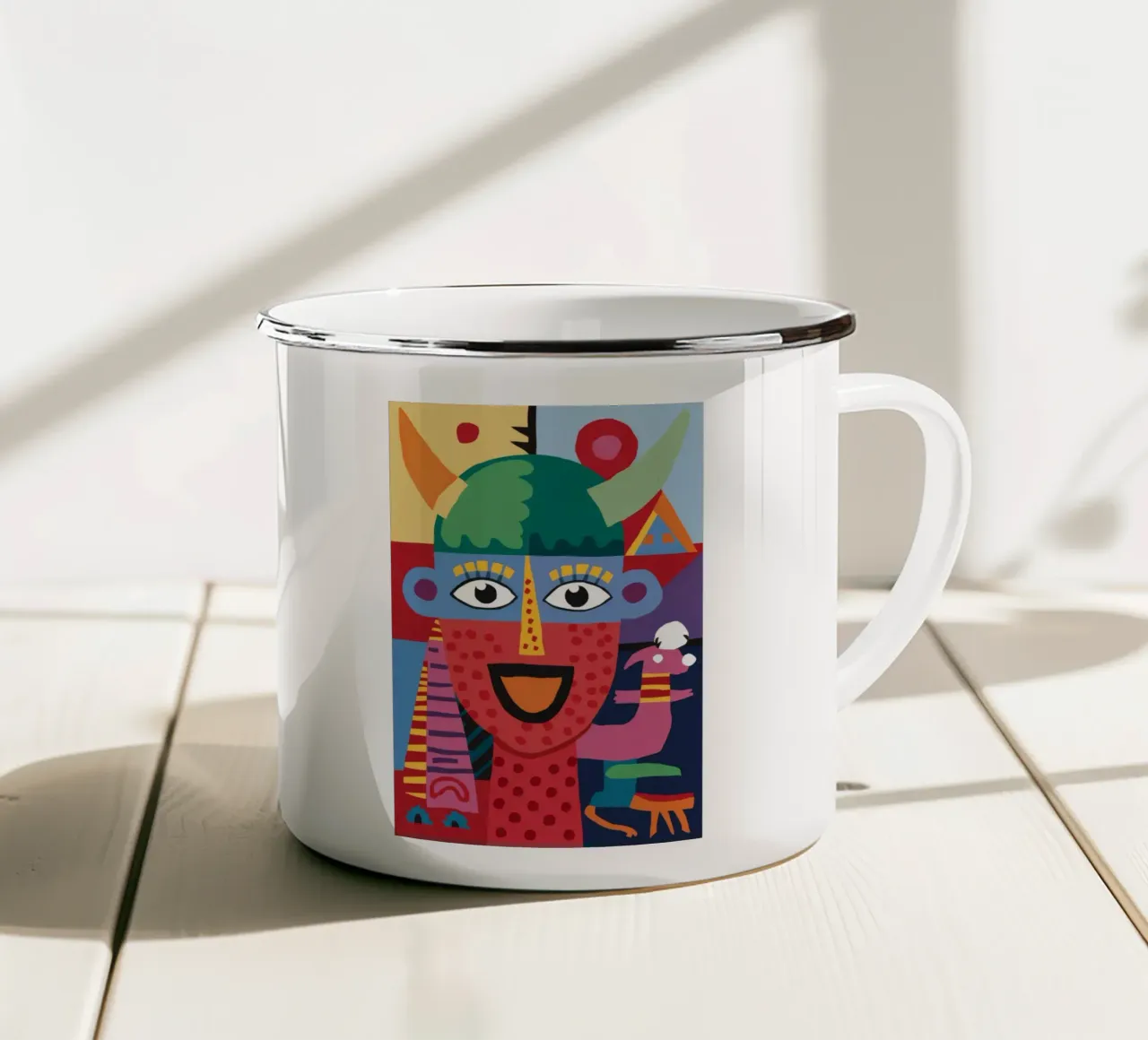 Colorful Clown tazza in smalto da Monarco Virtuoso