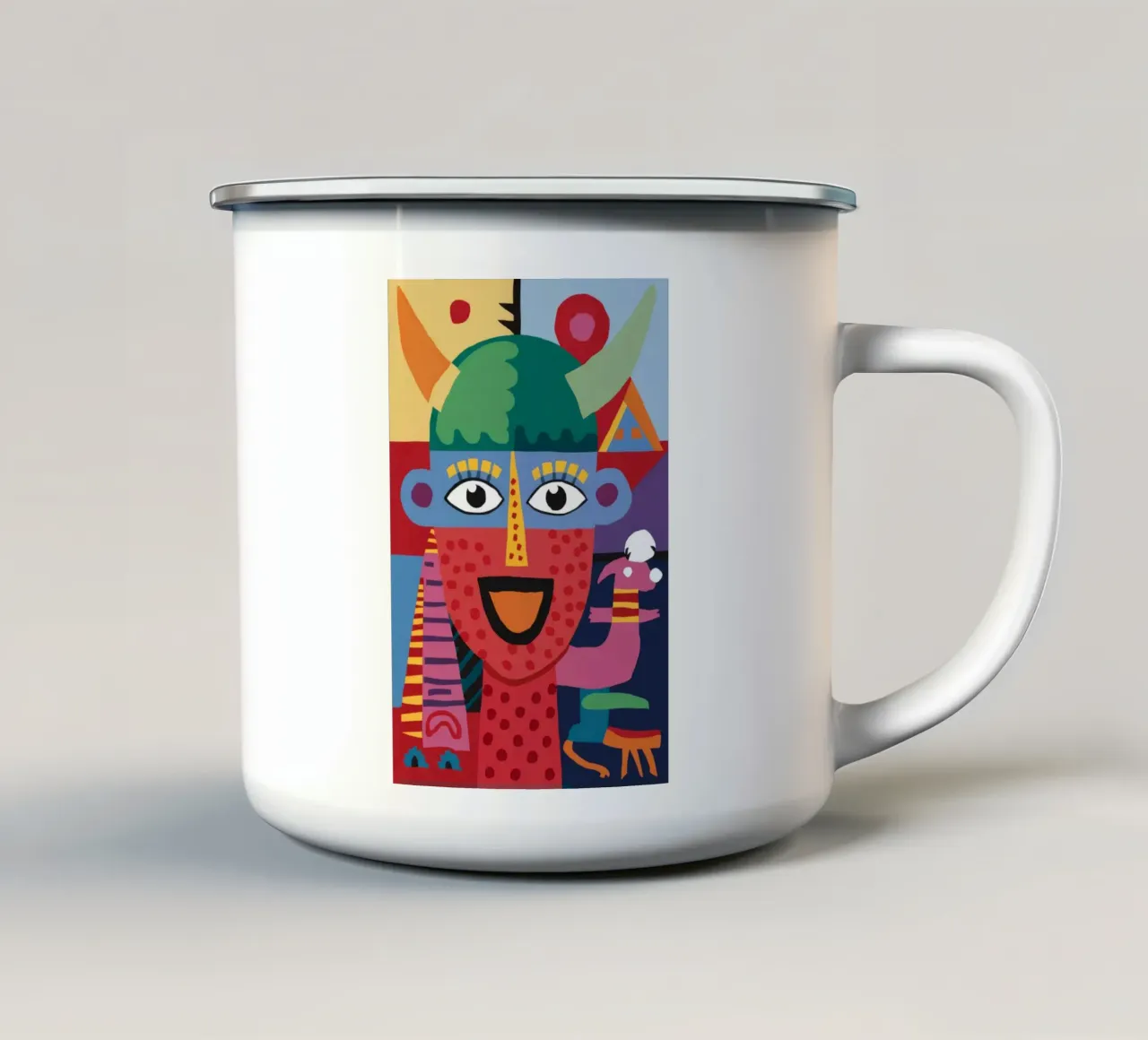 Colorful Clown tazza in smalto da Monarco Virtuoso