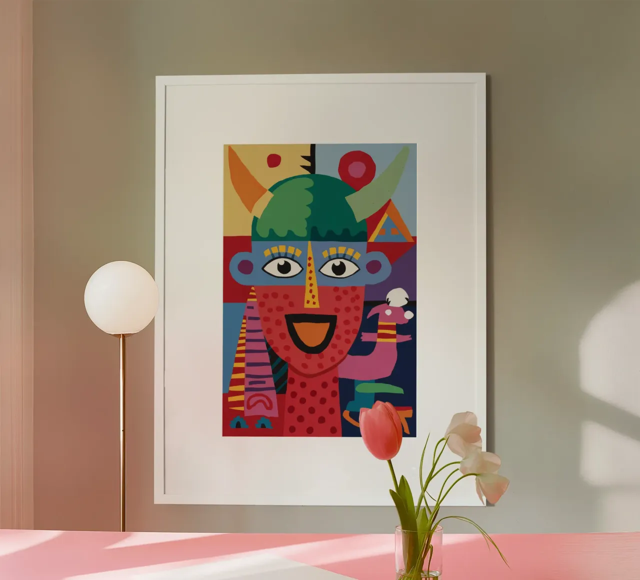 Colorful Clown poster con telaio in plastica da Monarco Virtuoso