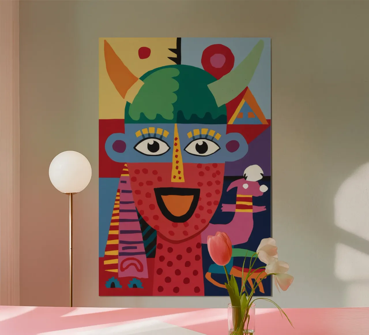 Colorful Clown poster con telaio in plastica da Monarco Virtuoso