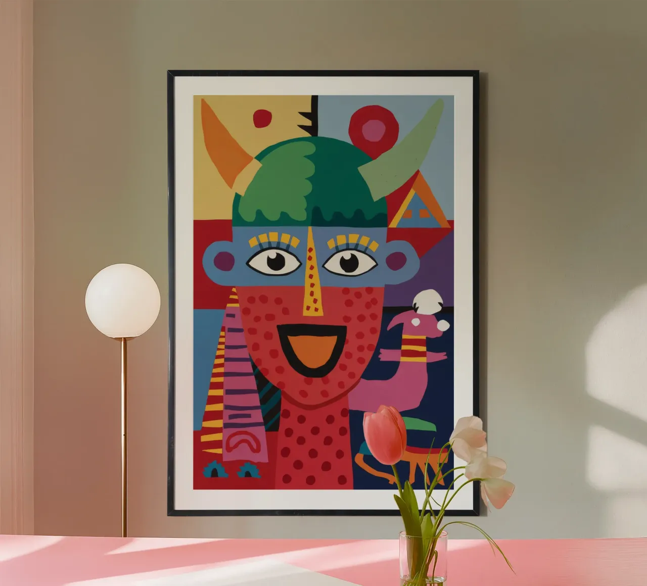Colorful Clown poster con telaio in plastica da Monarco Virtuoso