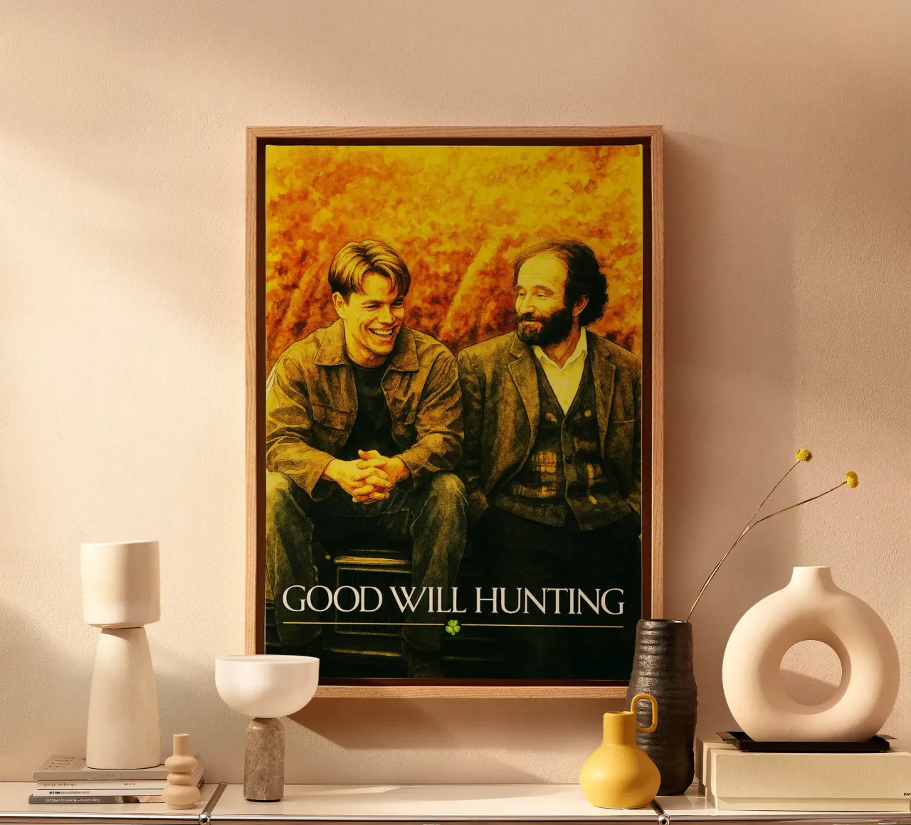 good will hunting repainting imagination canvas with Floater frame by SIQAYA