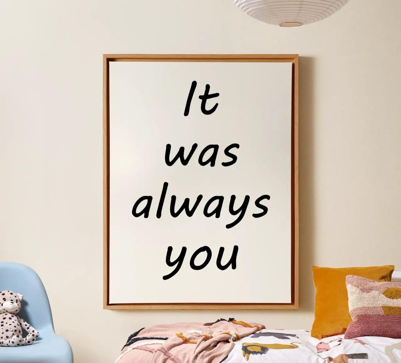 It Was Always You canvas with Floater frame by Shark Printables