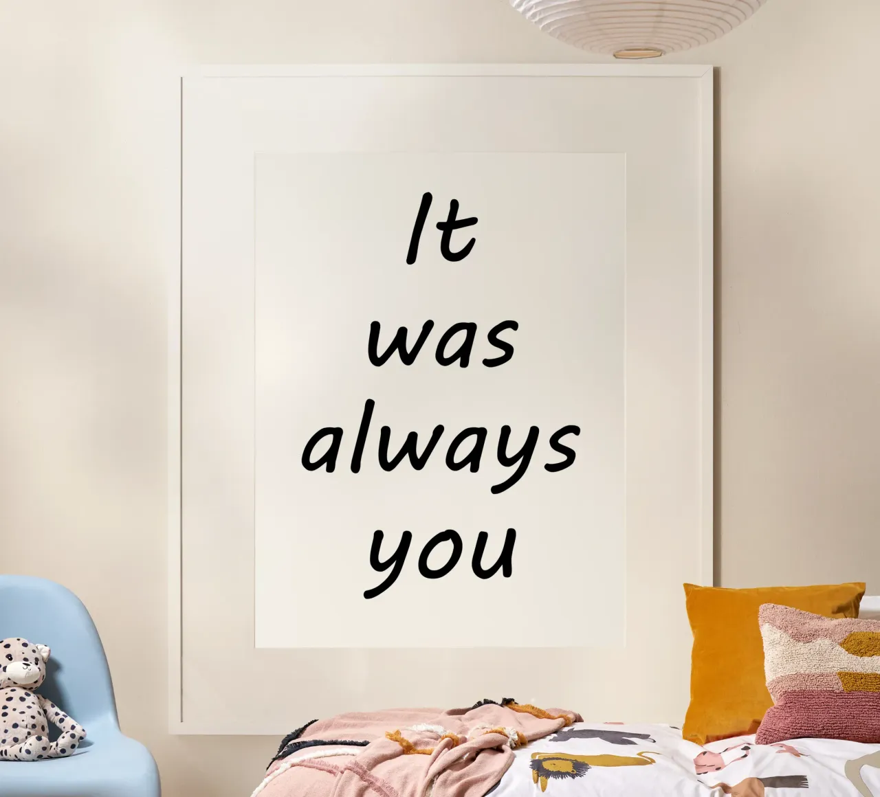 Sei sempre stato tu poster con telaio in plastica da Shark Printables