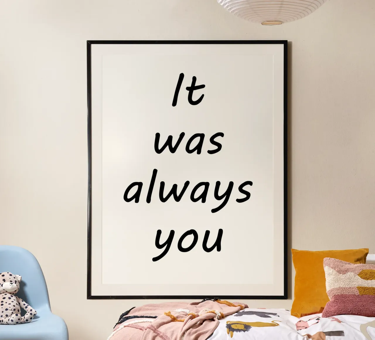 Sei sempre stato tu poster con telaio in plastica da Shark Printables